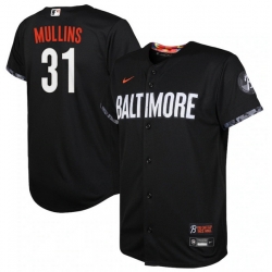 Youth Baltimore Orioles 31 Cedric Mullins Black 2023 City Connect Stitched Baseball Jersey