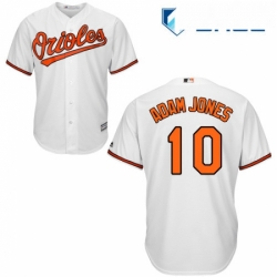 Youth Majestic Baltimore Orioles 10 Adam Jones Replica White Home Cool Base MLB Jersey