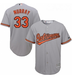 Youth Majestic Baltimore Orioles 33 Eddie Murray Replica Grey Road Cool Base MLB Jersey