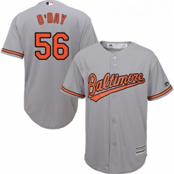 Youth Majestic Baltimore Orioles 56 Darren ODay Replica Grey Road Cool Base MLB Jersey