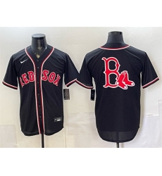 Men Boston Red Sox Team Big Logo 2026 Fashion Replica Black Out Stitched Baseball Jersey