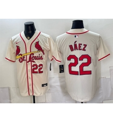 Men St Louis Cardinals 22 Joshua Baez Cream Limited Stitched Baseball Jersey Men St Louis Cardinals 22 Joshua Baez Cream Limited Stitched Baseball Jersey