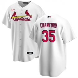 Men St  Louis Cardinals 35 Brandon Crawford White Cool Base Stitched Baseball Jersey