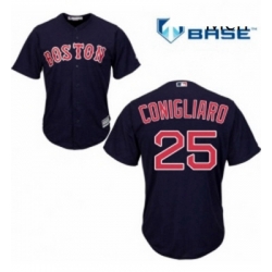 Mens Majestic Boston Red Sox 25 Tony Conigliaro Replica Navy Blue Alternate Road Cool Base MLB Jersey 