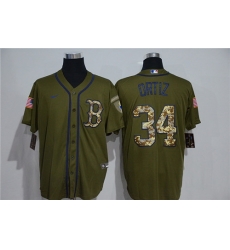 Red Sox 34 David Ortiz Olive 2020 Nike Cool Base Jersey