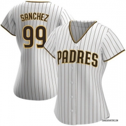 Women Padres 99 Gary Sanchez White Nike Jersey