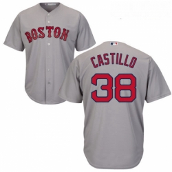 Youth Majestic Boston Red Sox 38 Rusney Castillo Replica Grey Road Cool Base MLB Jersey