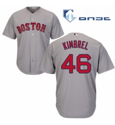 Youth Majestic Boston Red Sox 46 Craig Kimbrel Authentic Grey Road Cool Base MLB Jersey