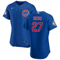 Men Chicago Cubs #27 Seiya Suzuki Men Nike Royal Alternate 2020 Flex Base Player Jersey