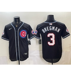Men Chicago Cubs 3 Alex Bregman 150th Anniversary Black Out Style Vapor Premier Limited Stitched Baseball Jersey Men Chicago Cubs 3 Alex Bregman 150th Anniversary Black Out Style Vapor Premier Limited Stitched Baseball Jersey