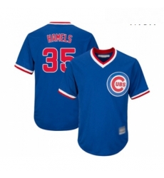 Mens Chicago Cubs 35 Cole Hamels Replica Royal Blue Cooperstown Cool Base Baseball Jersey 