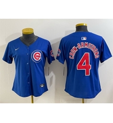 Women Chicago Cubs 4 Pete Crow Armstrong Royal Vapor Limited Stitched Baseball Women Chicago Cubs 4 Pete Crow Armstrong Royal Vapor Limited Stitched Baseball
