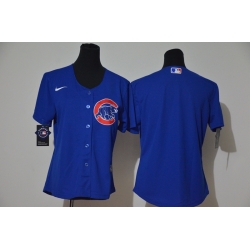 Women Cubs Blank Royal Women Cool Base Jersey