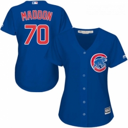 Womens Majestic Chicago Cubs 70 Joe Maddon Authentic Royal Blue Alternate MLB Jersey