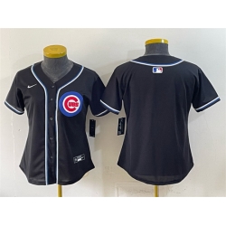 Youth Chicago Cubs 2026 Fashion Replica Black Out Stitched Baseball Jersey