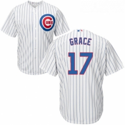 Youth Majestic Chicago Cubs 17 Mark Grace Authentic White Home Cool Base MLB Jersey