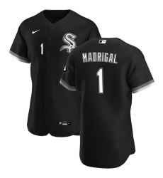 Men Chicago White Sox 1 Nick Madrigal Men Nike Black Alternate 2020 Flex Base Player MLB Jersey