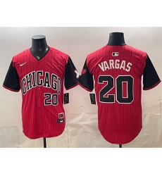 Men Chicago White Sox 20 Miguel Vargas Red Black 2025 City Connect Limited Stitched Baseball Jersey 400 Men Chicago White Sox 20 Miguel Vargas Red Black 2025 City Connect Limited Stitched Baseball Jersey 400