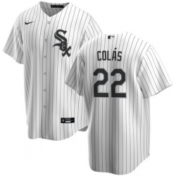 Men Chicago White Sox 22 Oscar Col E1s White Cool Base Stitched Jersey