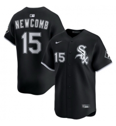 Men Chicago White Sox Nike Black Alternate Limited Jersey Newcomb Sean 15 Men Chicago White Sox Nike Black Alternate Limited Jersey Newcomb Sean 15