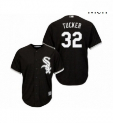 Mens Chicago White Sox 32 Preston Tucker Replica Black Alternate Home Cool Base Baseball Jersey 