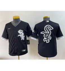 Youth Chicago White Sox Team Big Logo Black Stitched Baseball Jersey Youth Chicago White Sox Team Big Logo Black Stitched Baseball Jersey