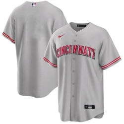 Men Cincinnati Reds Blank Gray Cool Base Stitched Baseball Jersey