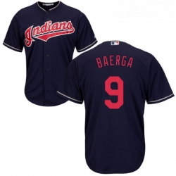 Youth Majestic Cleveland Indians 9 Carlos Baerga Authentic Navy Blue Alternate 1 Cool Base MLB Jersey 