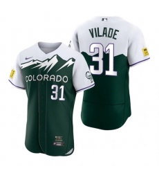 Men Nike Nike Colorado Rockies #31 Ryan Vilade City Connect Stitched Flex Base Baseball Jersey