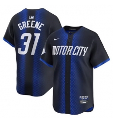 Men Detroit Tigers 31 Riley Greene 2024 Navy City Connect Cool Base Limited Jersey