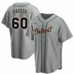 Men Detroit Tigers 60 Akil Baddoo Grey Cool Base Stitched jersey