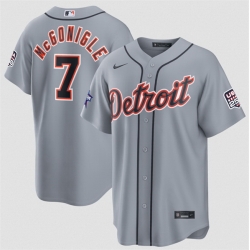 Men Detroit Tigers  7 Kevin McGonigle Gray 2026 All Star Game   USA 250 Patch Stitched Baseball Jersey