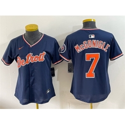 Women Detroit Tigers  7 Kevin McGonigle Navy 2026 Alternate Vapor Premier Limited Stitched Baseball Jersey  