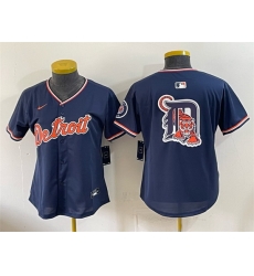 Women Detroit Tigers Team Big Logo Navy 2026 Alternate Vapor Premier Limited Stitched Baseball Jersey Women Detroit Tigers Team Big Logo Navy 2026 Alternate Vapor Premier Limited Stitched Baseball Jersey