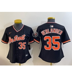 Youth Detroit Tigers  35 Justin Verlander Black 2026 Alternate Vapor Premier Limited Stitched Baseball Jersey