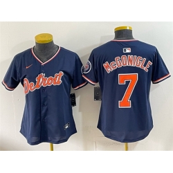 Youth Detroit Tigers  7 Kevin McGonigle Navy 2026 Alternate Vapor Premier Limited Stitched Baseball Jersey
