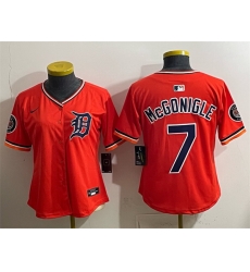 Youth Detroit Tigers  7 Kevin McGonigle Orange 2026 Alternate Vapor Premier Limited Stitched Baseball Jersey