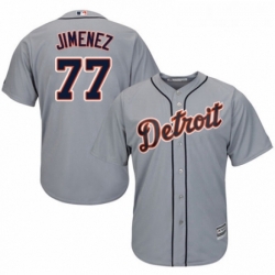 Youth Majestic Detroit Tigers 77 Joe Jimenez Authentic Grey Road Cool Base MLB Jersey 