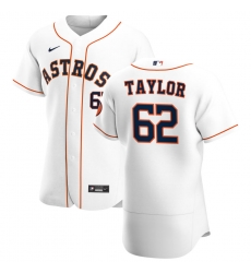 Men Houston Astros 62 Blake Taylor Men Nike White Home 2020 Flex Base Player MLB Jersey