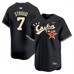 Men Houston Astros 7 C J  Stroud Black Cactus Jack Vapor Premier Limited Stitched Baseball Jersey