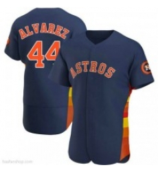 Mens Houston Astros #44 Yordan Alvarez Authentic Navy Alternate Jerseys