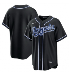 Men Kansas City Royals Blank 2026 Fashion Replica Black Out Stitched Baseball Jersey Men Kansas City Royals Blank 2026 Fashion Replica Black Out Stitched Baseball Jersey