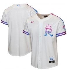 Youth Kansas City Royals Blank White 2026 City Connect Stadium Stitched Baseball Jersey Youth Kansas City Royals Blank White 2026 City Connect Stadium Stitched Baseball Jersey