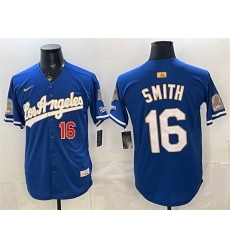 Men Los Angeles Dodgers 16 Will Smith Royal 2026 Gold Collection 9x B2B Champs Patch Stitched Baseball Jersey Men Los Angeles Dodgers 16 Will Smith Royal 2026 Gold Collection 9x B2B Champs Patch Stitched Baseball Jersey