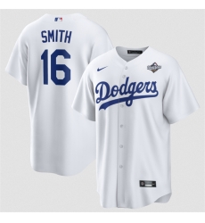 Men Los Angeles Dodgers 16 Will Smith White 2025 World Series Home Cool Base Stitched Baseball Jersey Men Los Angeles Dodgers 16 Will Smith White 2025 World Series Home Cool Base Stitched Baseball Jersey