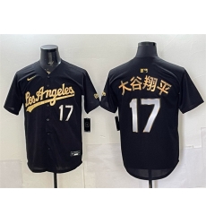 Men Los Angeles Dodgers 17 Shohei Ohtani Black Gold Limited Stitched Baseball Jersey Men Los Angeles Dodgers 17 Shohei Ohtani Black Gold Limited Stitched Baseball Jersey