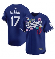 Men Los Angeles Dodgers 17 Shohei Ohtani Royal Takashi Murakami 2025 Vapor Limited Stitched Baseball Jersey