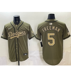 Men Los Angeles Dodgers 5 Freddie Freeman Olive 2026 Armed Forces Day Stitched Baseball Jersey Men Los Angeles Dodgers 5 Freddie Freeman Olive 2026 Armed Forces Day Stitched Baseball Jersey