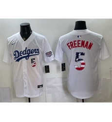 Men Los Angeles Dodgers 5 Freddie Freeman White 250 Fourth of July Home Stitched Baseball Jersey Men Los Angeles Dodgers 5 Freddie Freeman White 250 Fourth of July Home Stitched Baseball Jersey