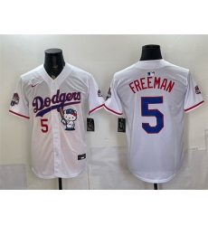 Men Los Angeles Dodgers 5 Freddie Freeman White Hello Kitty Night 2025 World Series Champions Patch Stitched Baseball Jersey Men Los Angeles Dodgers 5 Freddie Freeman White Hello Kitty Night 2025 World Series Champions Patch Stitched Baseball Jersey